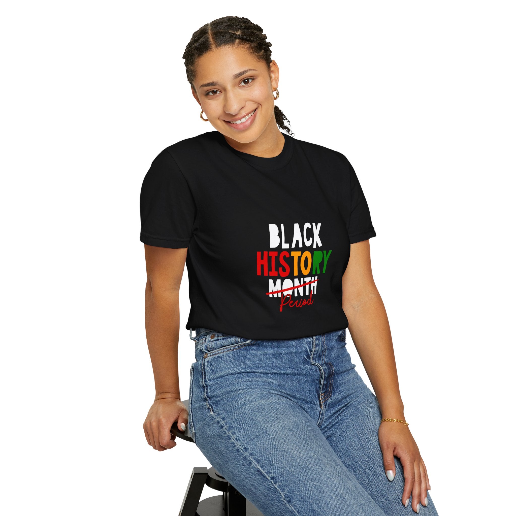 Black History Month Period Unisex Garment-Dyed T-shirt